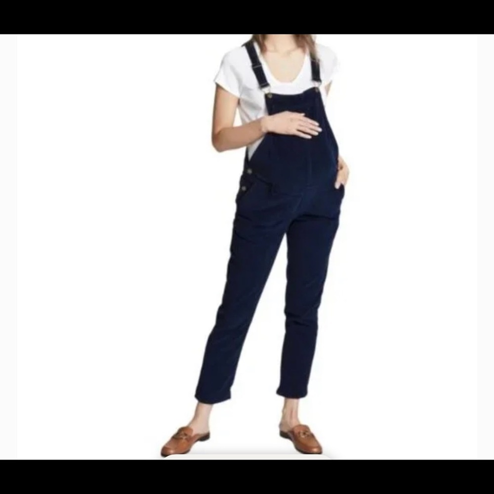 Hatch Navy Corduroy Overalls
